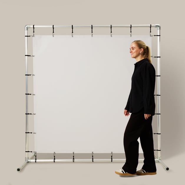 Steigerframe banner bedrukken met design