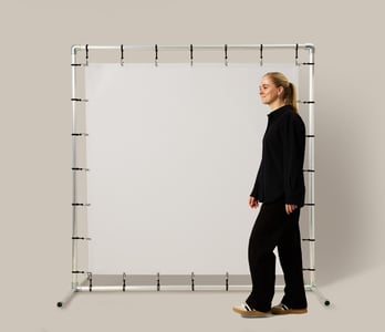 Steigerframe banner bedrukken met design