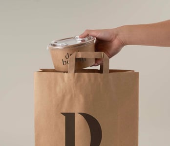 Bruine kraft tassen bedrukken