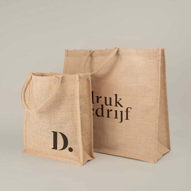 Gepersonaliseerde jute tas voor promotie en events