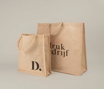 Gepersonaliseerde jute tas voor promotie en events
