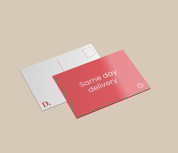 Same day ansichtkaarten bedrukt met eigen ontwerp