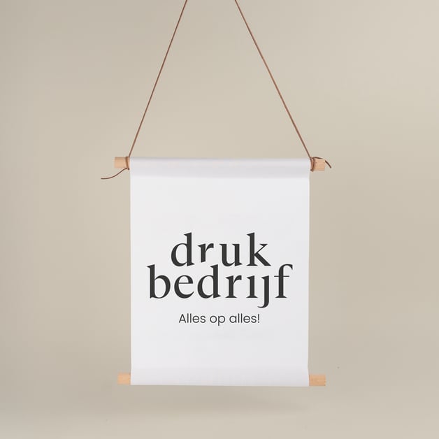 Textielposter bedrukken met eigen logo