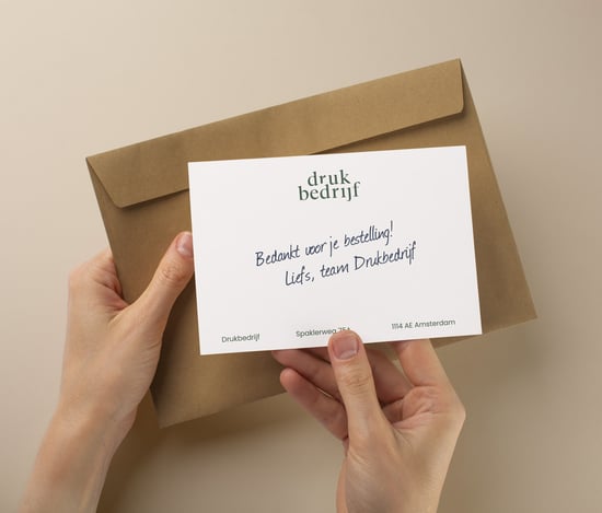 Duurzame compliment cards voor zakelijke relaties