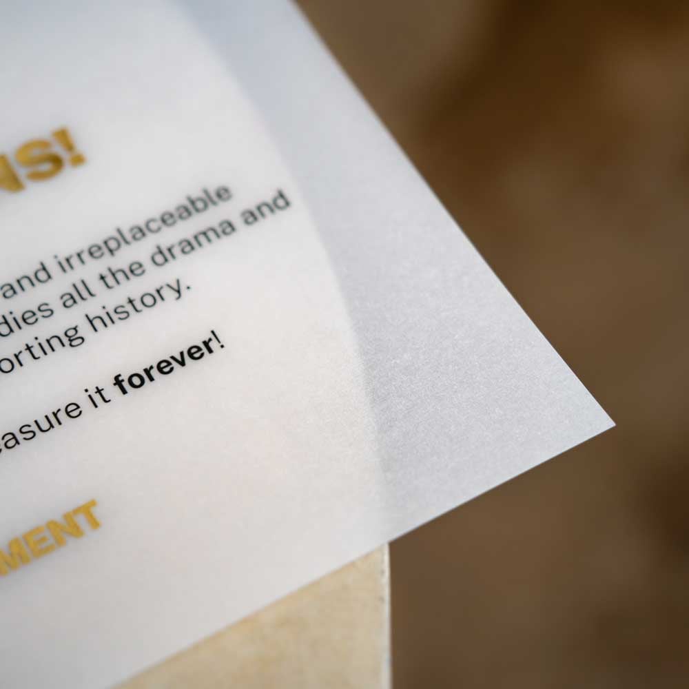 Semi-transparant kalkpapier kaart geproduceerd door Drukbedrijf