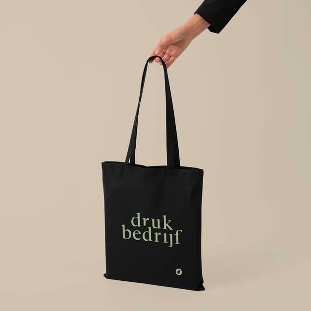 Zwarte canvastas bedrukt