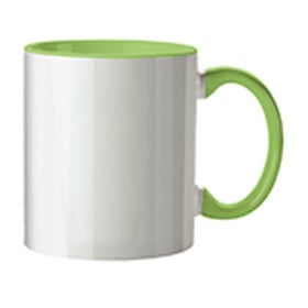 Illustratie Gekleurde mok lime groen 11oz