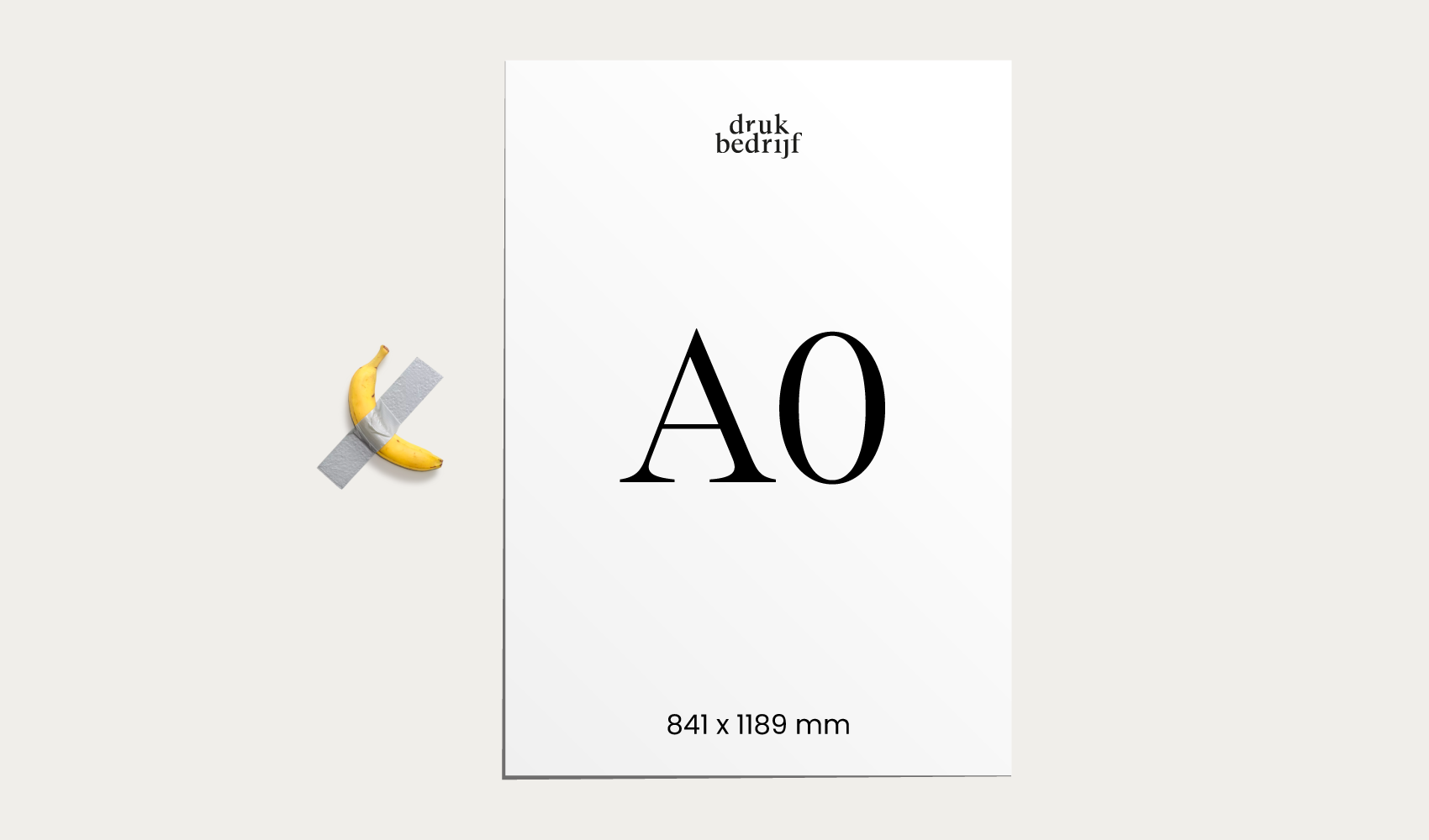 A0 formaat 841 x 1189 mm