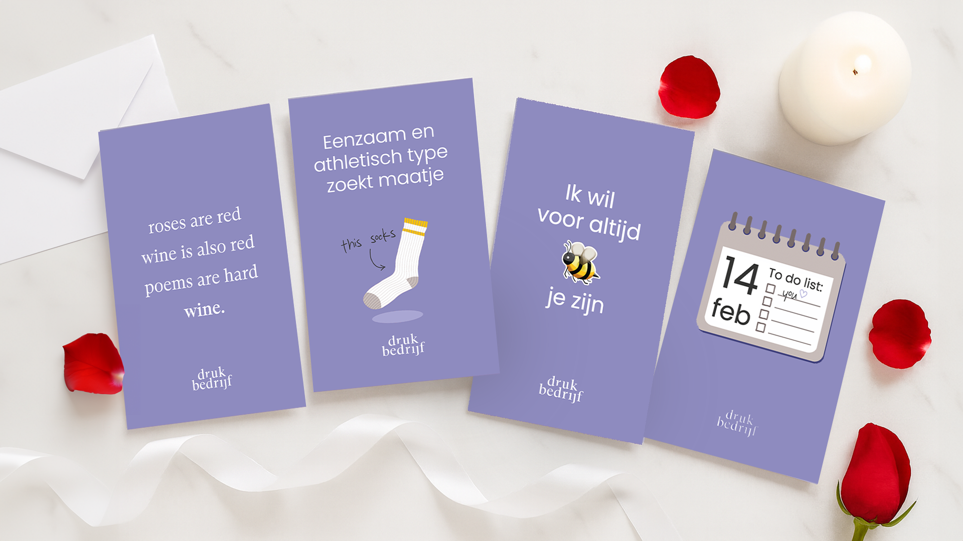 4 GRATIS valentijnskaarten