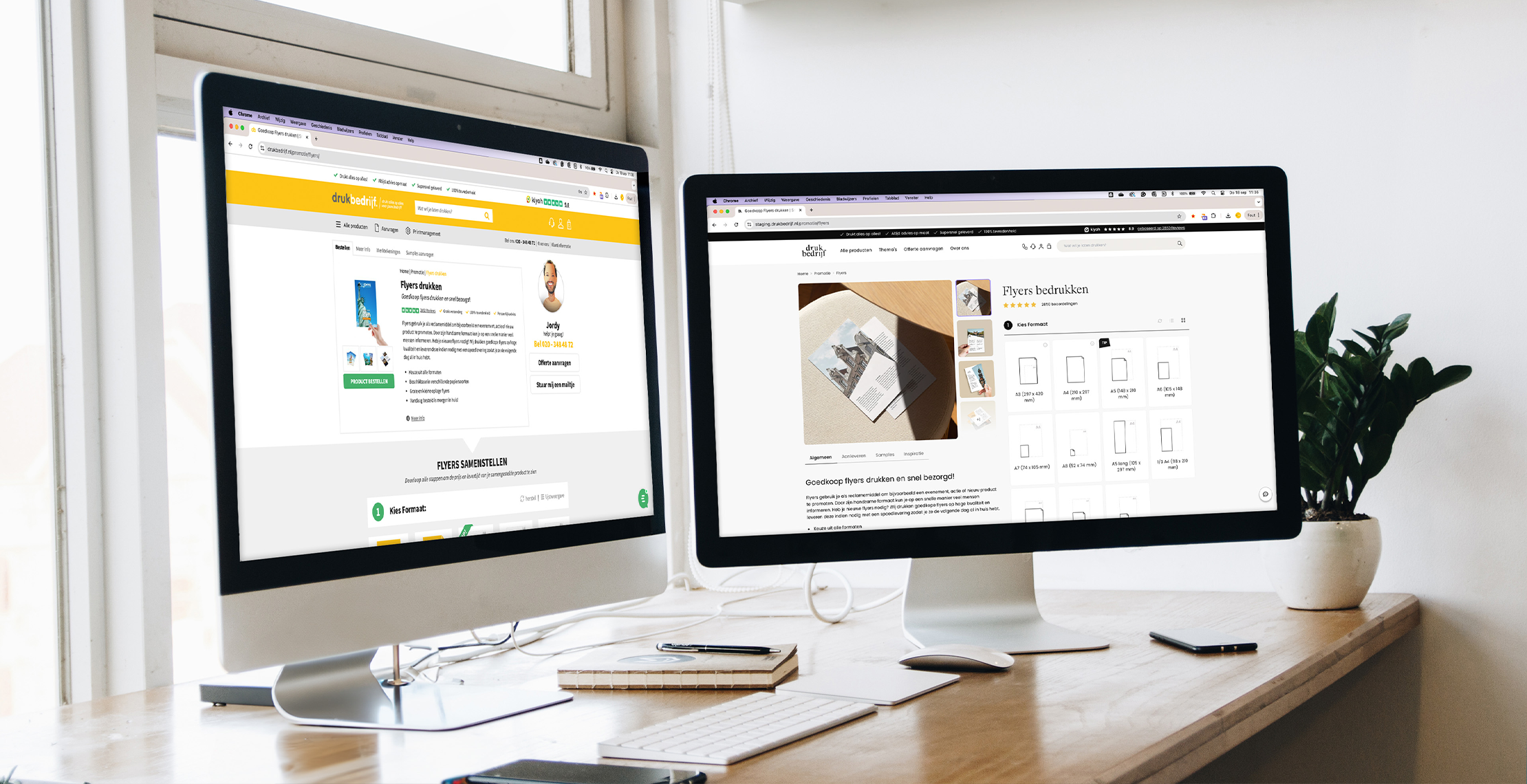Before and after website drukbedrijf