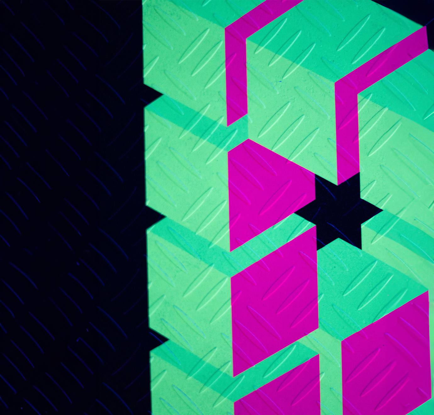 textuur plaat geprint met neon