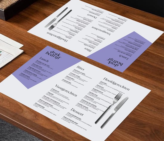 Placemats bedrukken met eigen logo of design
