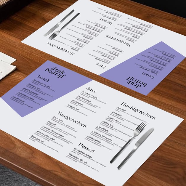 Placemats bedrukken met eigen logo of design