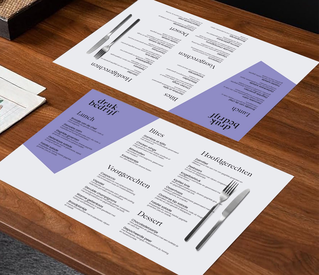Placemats bedrukken met eigen logo of design