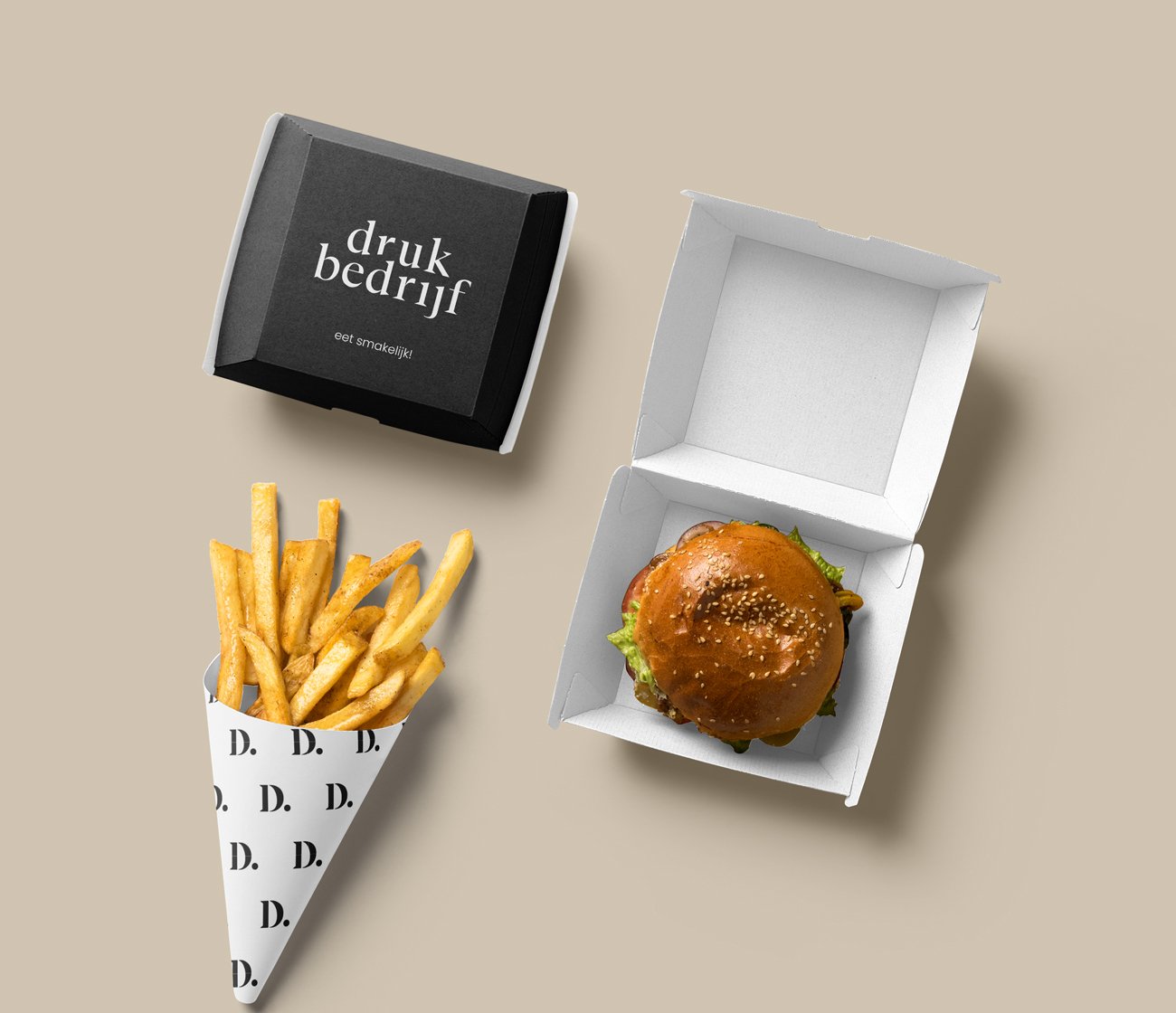 Sterke bakjes voor veilig serveren van burgers