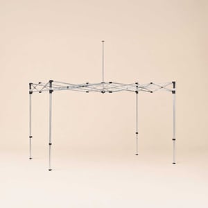 Uitgeklapt aluminium tentframe