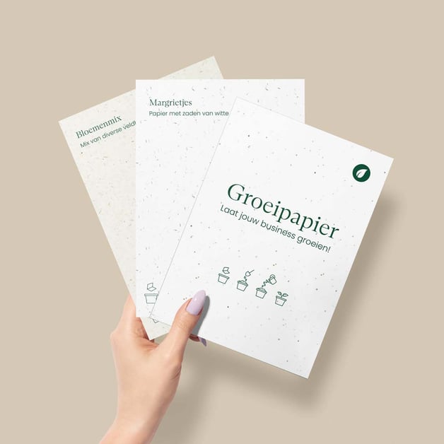 Groeipapier flyers
