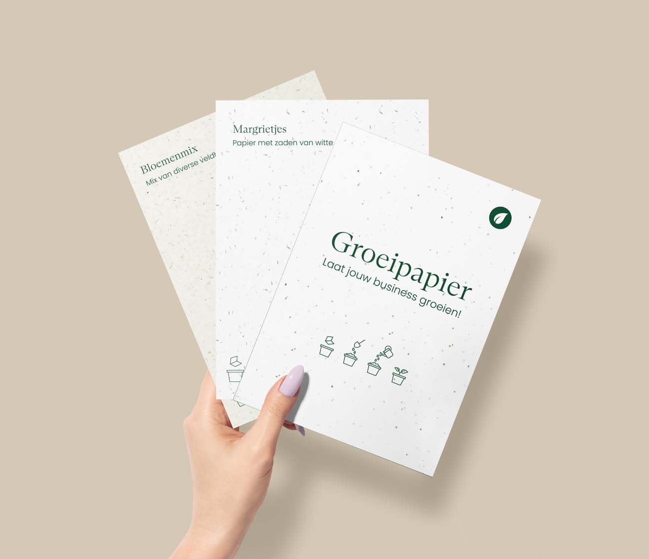 Groeipapier flyers