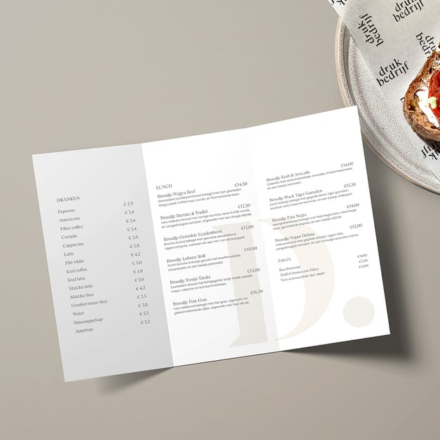 Menukaart drukken