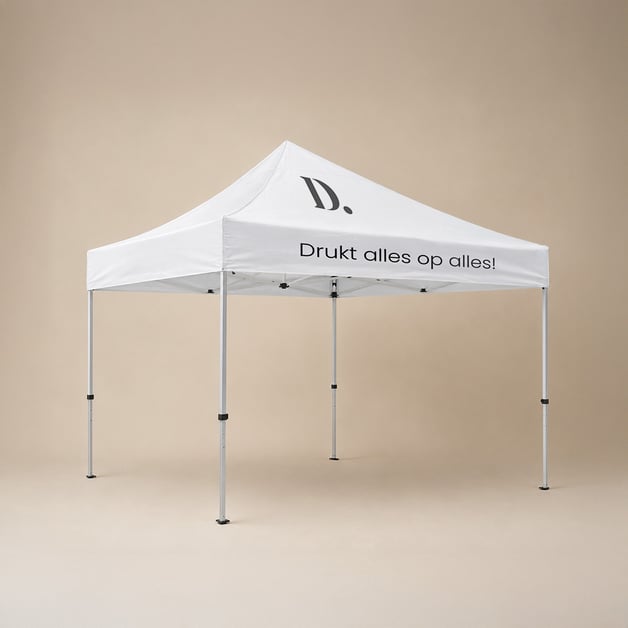 Witte bedrukte partytent