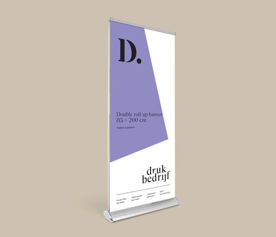 Dubbelzijdige roll-up banner