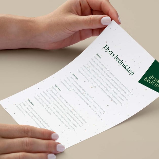 Groeipapier flyers bedrukken