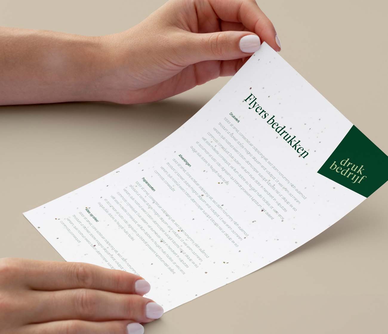 Groeipapier flyers bedrukken