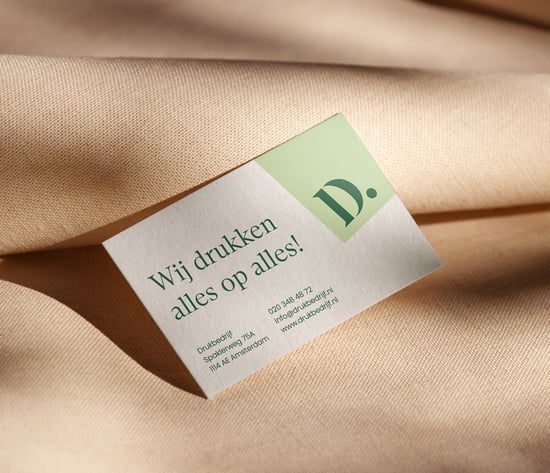 Duurzaam visitekaartje bedrukken met logo