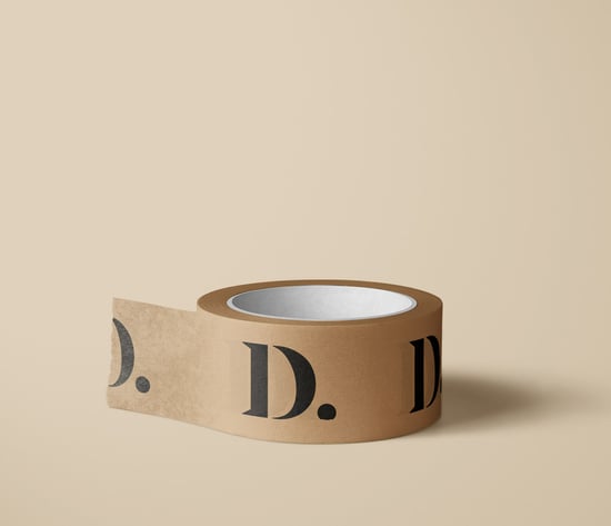 papieren tape met logo