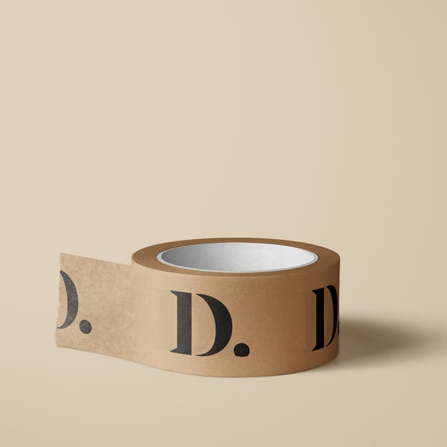 papieren tape met logo