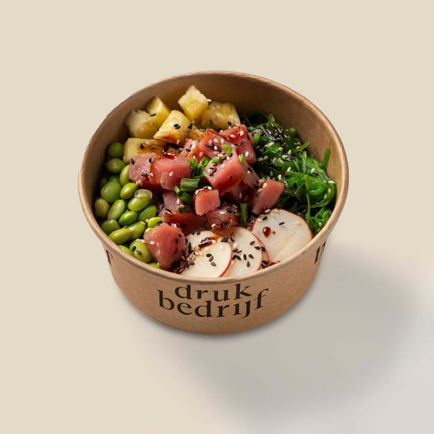poke bowls met logo