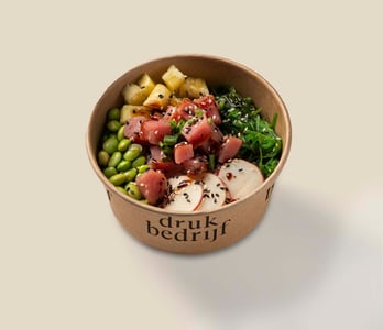 poke bowls met logo