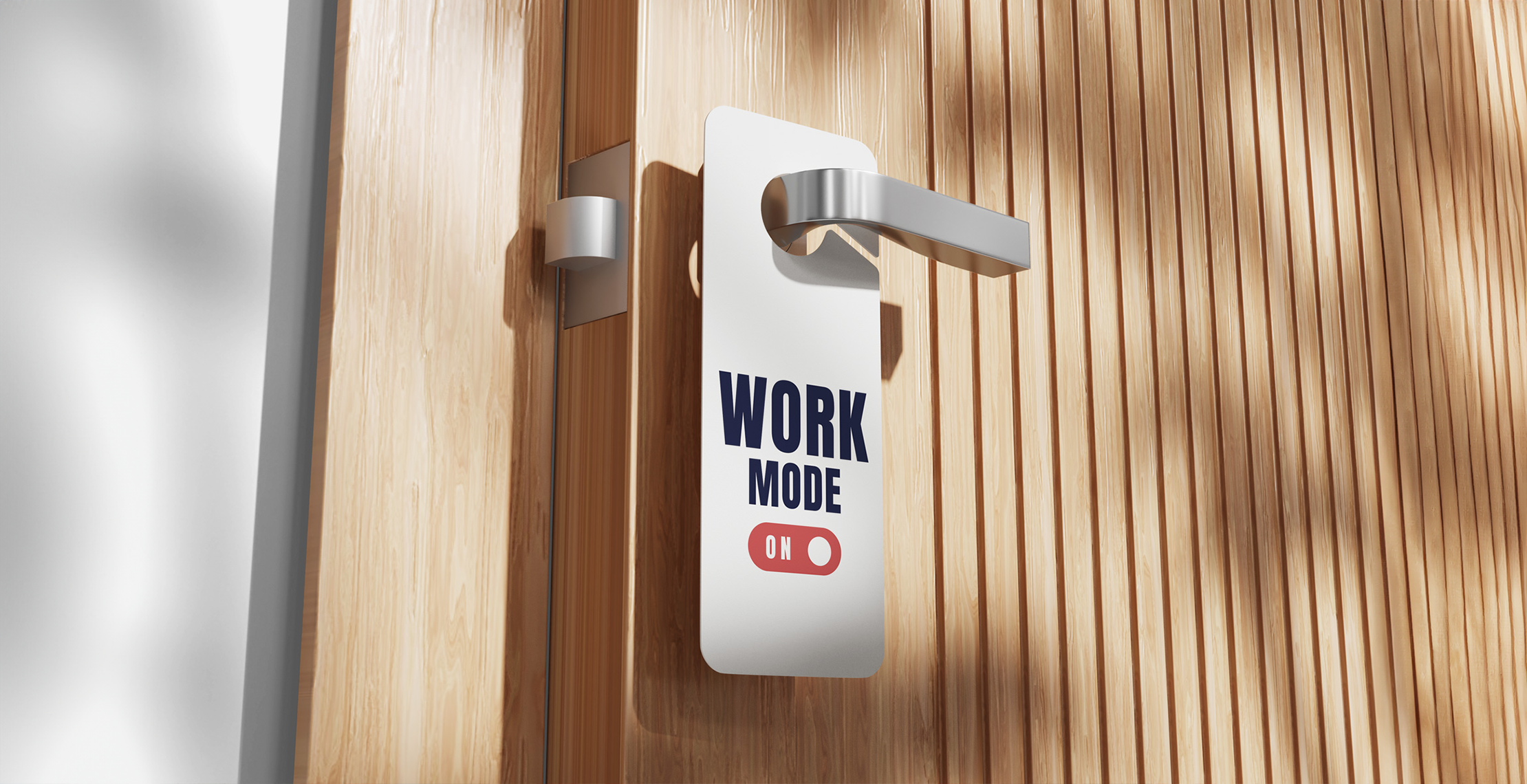 Deurhanger niet storen met work mode on op houten deur