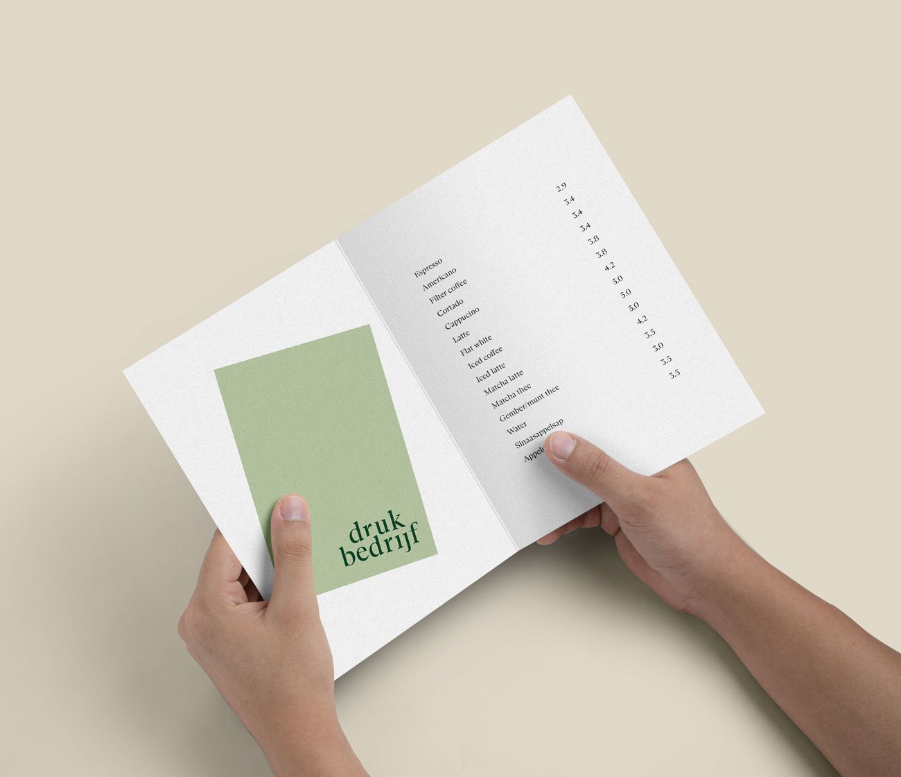 menukaart laten drukken