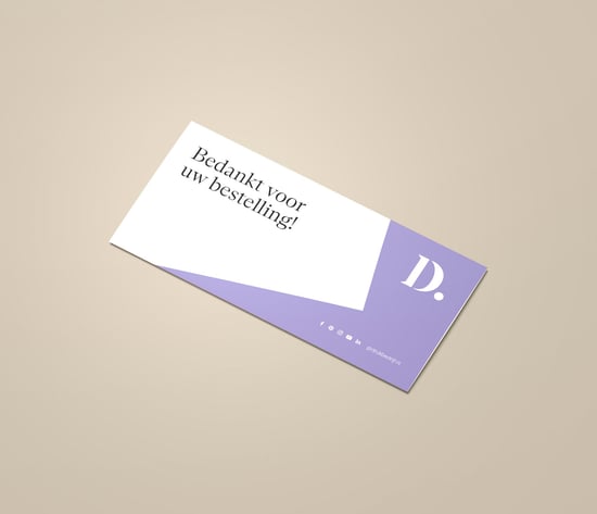 Gepersonaliseerde complimentkaartjes voor relaties