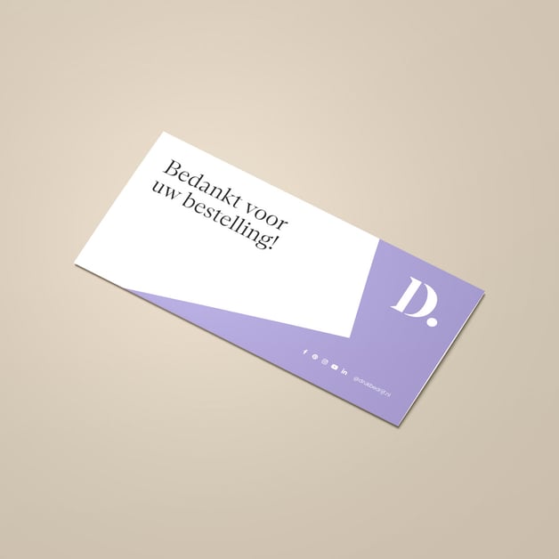 Gepersonaliseerde complimentkaartjes voor relaties