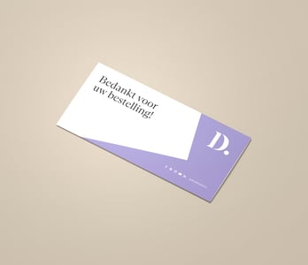 Gepersonaliseerde complimentkaartjes voor relaties