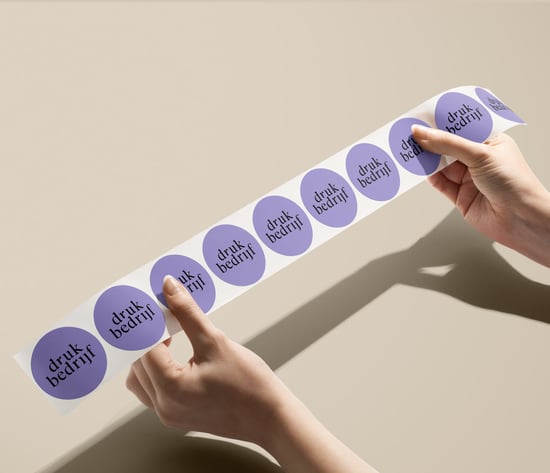 Bedrukte stickers op rol
