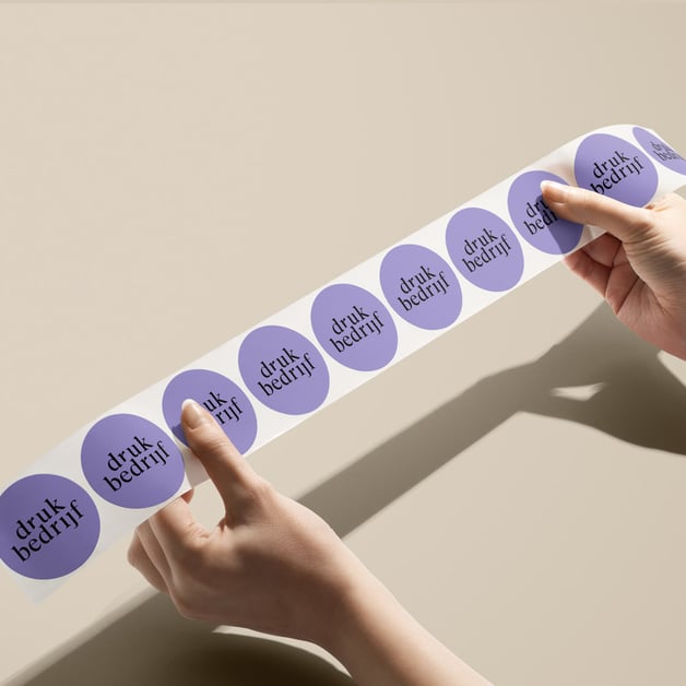 Bedrukte stickers op rol