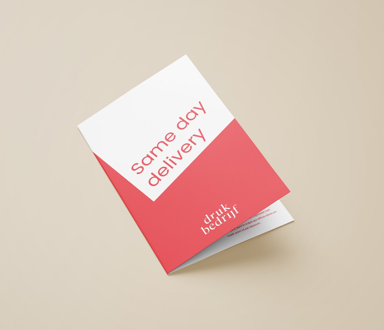 Same day folders voor zakelijke communicatie