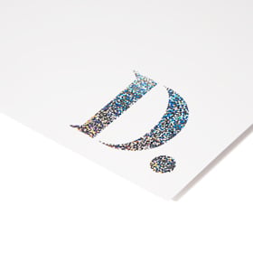 Illustratie Enkelzijdig foliedruk glitter
