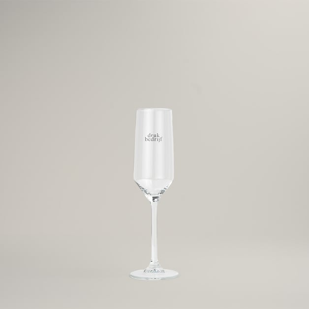 Bedrukte champagne glazen voor restaurants en bars