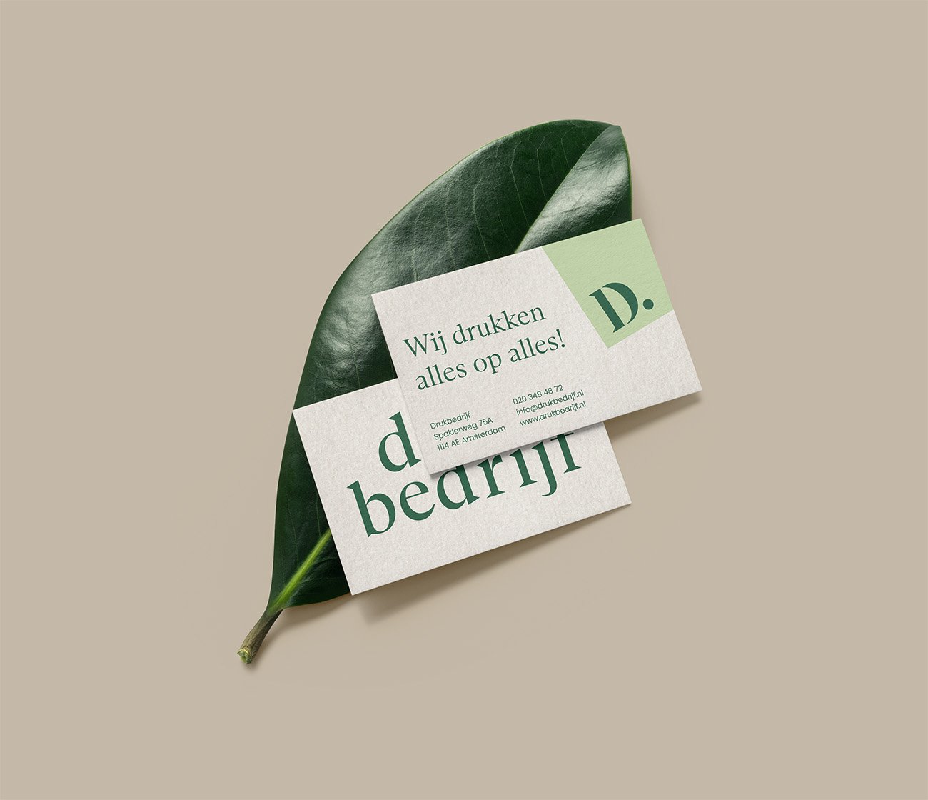 Gerecycled visitekaartje voor zakelijke promotie