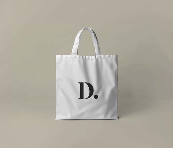 bedrukte katoenen tas