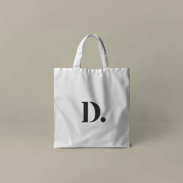 bedrukte katoenen tas