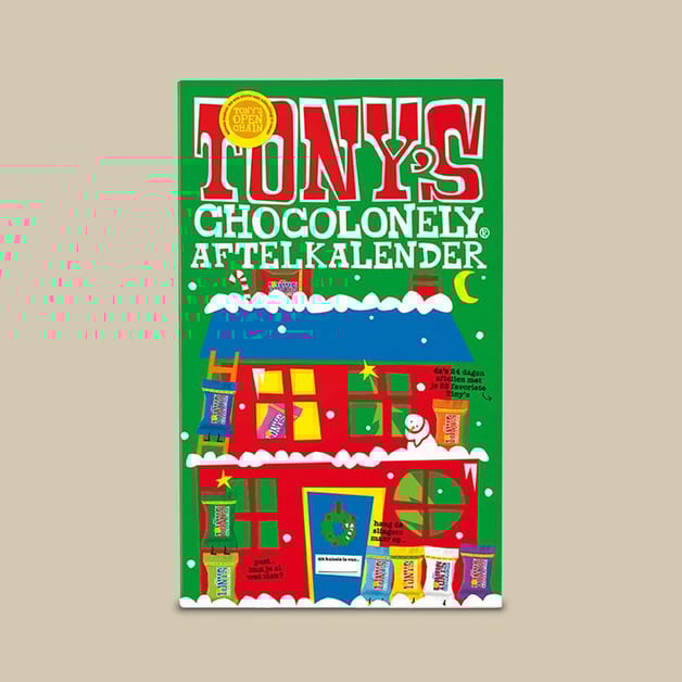 Tony Chocolonely Adventskalender bedrukken