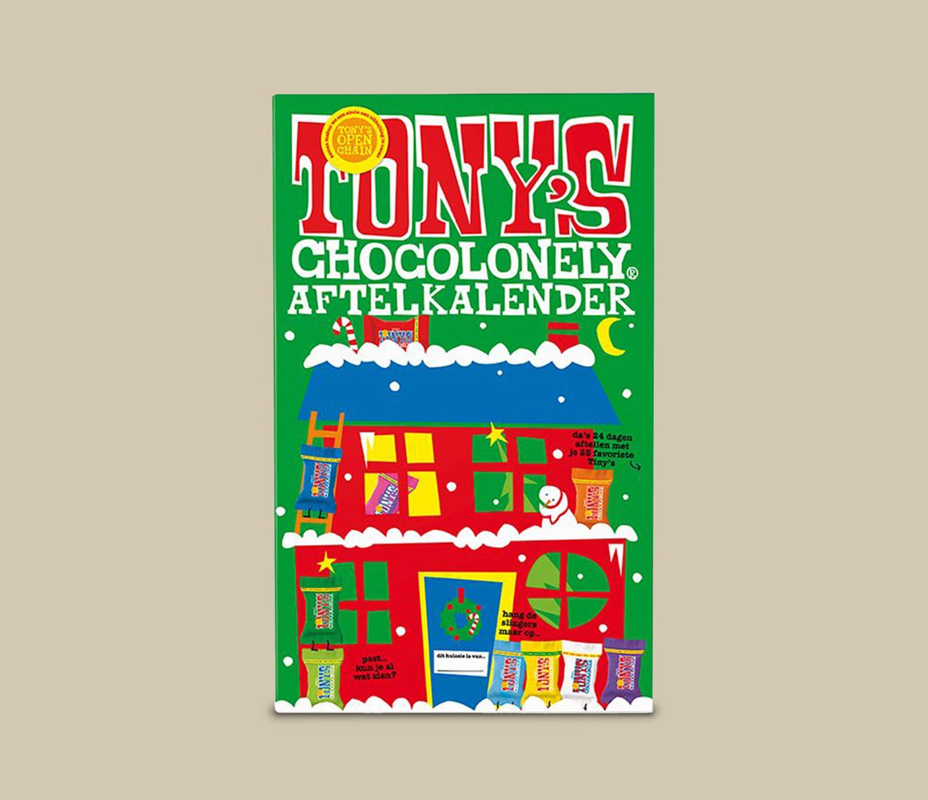 Tony Chocolonely Adventskalender bedrukken