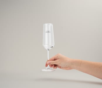 Gepersonaliseerde champagne glazen voor evenementen