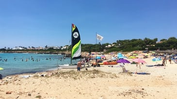 The beach at Son Xoriguer with several options of water sports