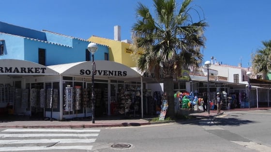 Supermarket and souvenirs heading towards the Cap d’Artrutx area.